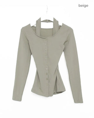 Halter layered cardigan