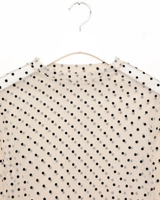 Polka Dot See-Through Long Sleeve T-Shirt