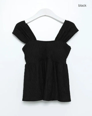 Sleeveless top with built-in cups and wide-leg pants set