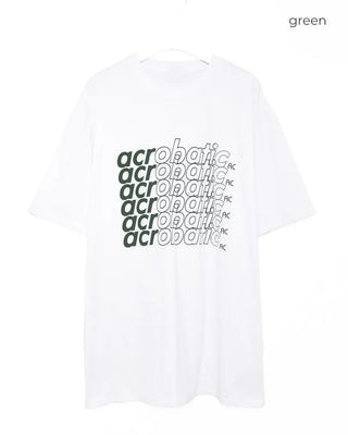 Acrobatic Lettering Half-Sleeve T-Shirt