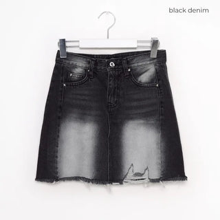 Vintage denim mini skirt