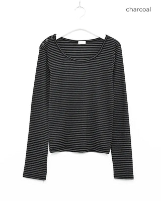 2-way striped long-sleeve T-shirt