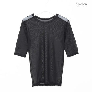 Sheer Half-Sleeve T-Shirt