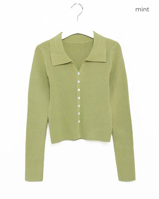 Colored Rib Cardigan