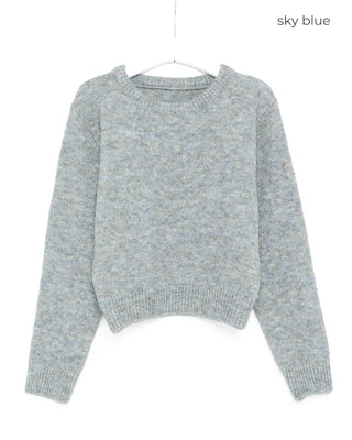 Round neck long-sleeve knit