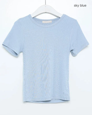 Basic Color Round T-Shirt