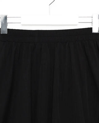 Balloon long elastic waist skirt