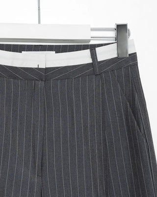 Straight-fit striped West Point slacks