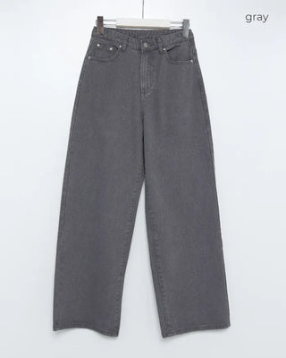 Colorful cotton wide-leg pants