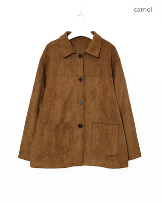 Single suede jacket