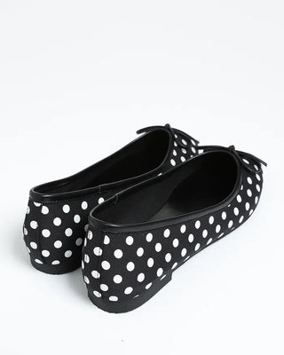 Polka dot almond toe pumps