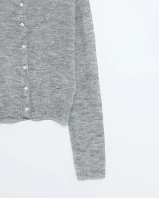 Round Button Knit Cardigan