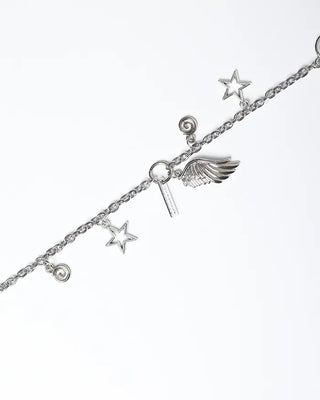 Wing Star Charm Chain Bracelet