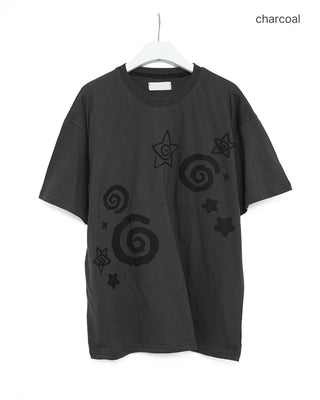 Star print short-sleeved T-shirt