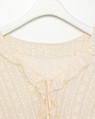 Frill Lace Crop Cardigan