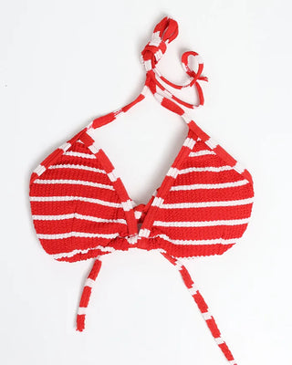 Bordered string bikini