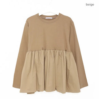 Shirred Flare T-shirt