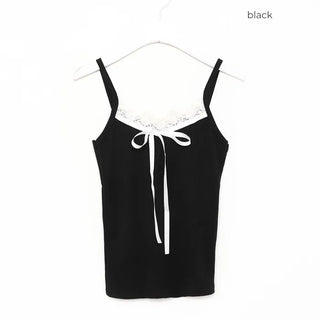 Lace ribbon camisole