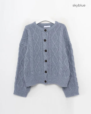 Diamond Pressure Round Cardigan
