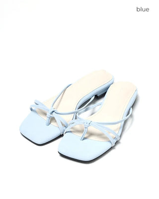 Strap Square Toe Slippers