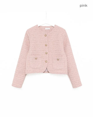 Tweed round jacket