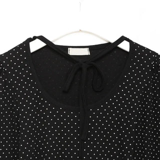 Dot strap long-sleeved T-shirt