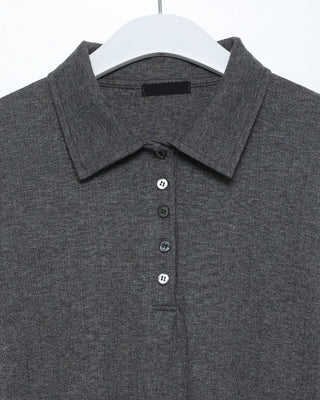 Button-collar neck T-shirt