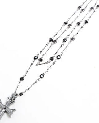 Gothic Cubic Chain Layered Necklace