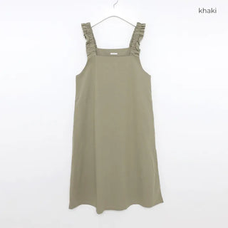 Shirred sleeveless long dress