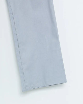 Linen wide-leg pants with elastic waistband
