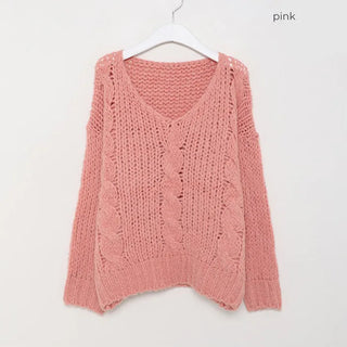 V-neck oversized knit