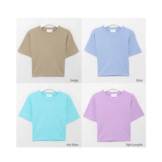 colorful cherry bomb crop t