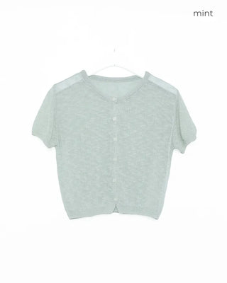 Short-sleeved cardigan