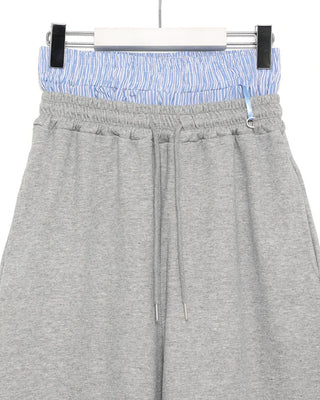 Layered sweat shorts