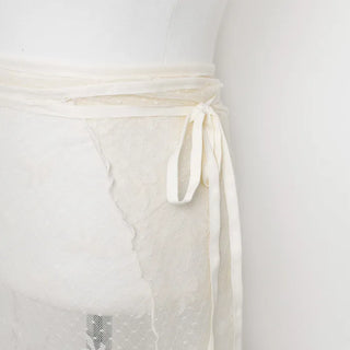 Ribbon sheer wrap skirt