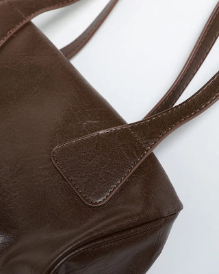 Square leather shoulder bag