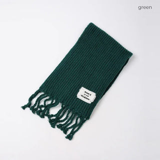 Rib Twist Tassel Point Scarf