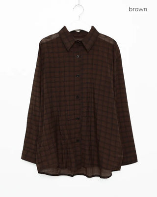 See-through check shirt
