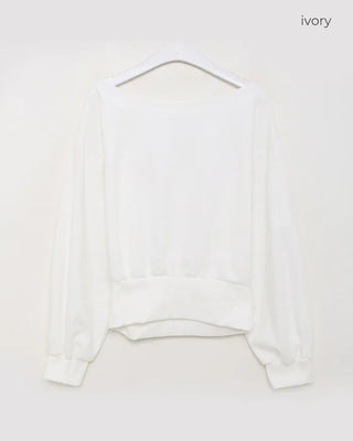 Boat neck sweatshirt