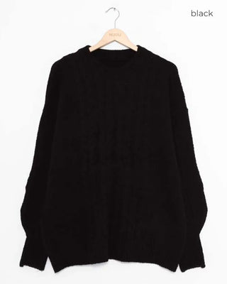 Oversized Cable Knit Long Sweater