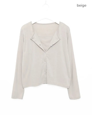 Basic camisole cardigan set