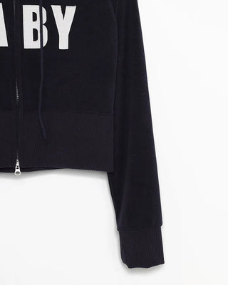 Patch Pile Double Zip Cropped Hoodie