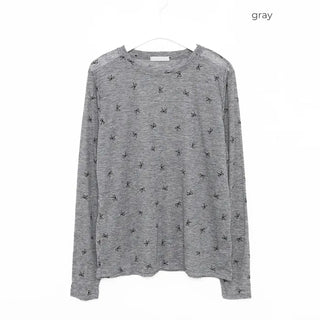 Ribbon Pattern Sheer T-Shirt
