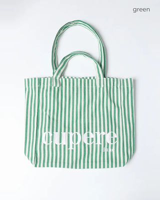 Striped Lettering Eco Bag