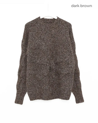 Big ribbon detail long-sleeved knit