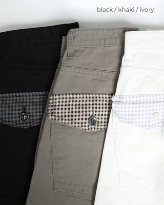 Back check pocket design pants