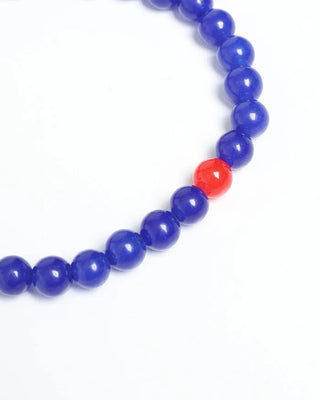 Blue bead bracelet