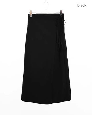Wrap Ribbon Long Skirt