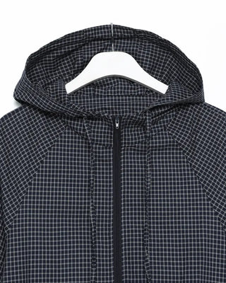 Checkered windbreaker hoodie