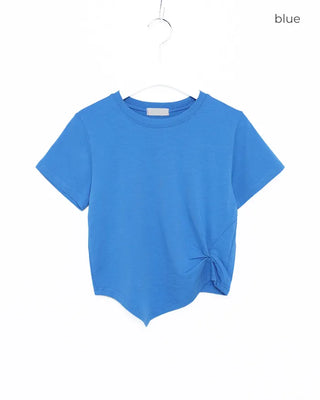 Twisted Cropped Half-Sleeve T-Shirt